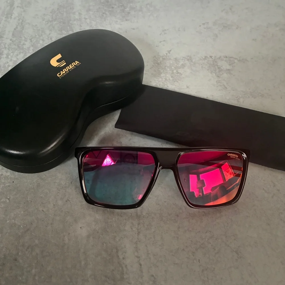 Carrera Festival Edition Sunglasses Black Red Mirror Lens 4013/S NWT Unisex